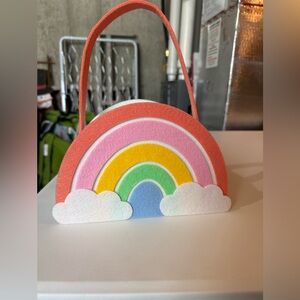 Colorful Rainbow Felt Basket for Kids